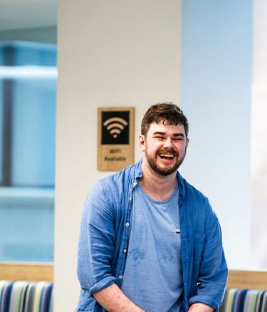 Australian male students laughing