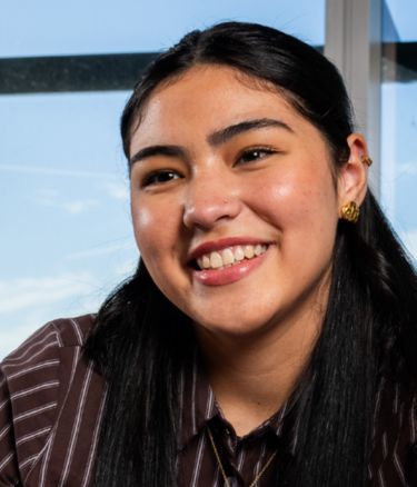 Female student smiling