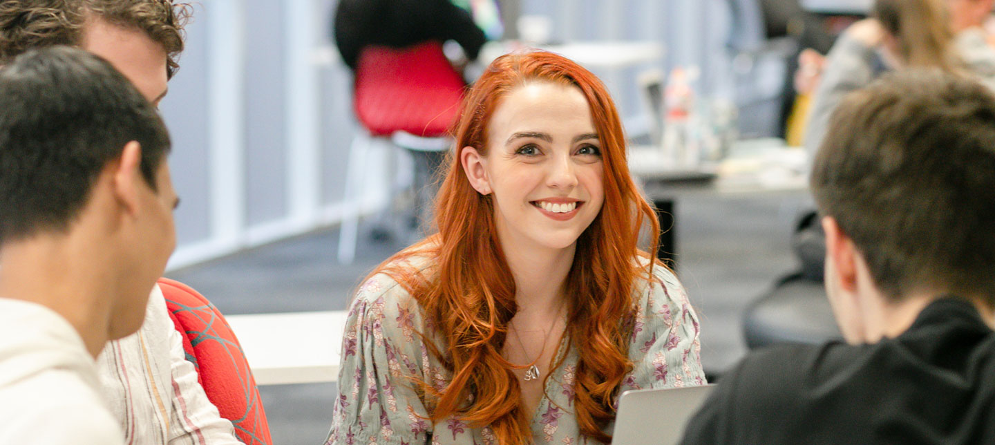 Female student smiling