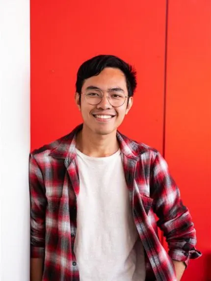 Foundation student smiling in front of camera