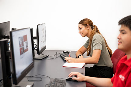 Students in classroom studying