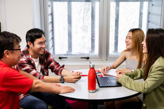 Students together common area