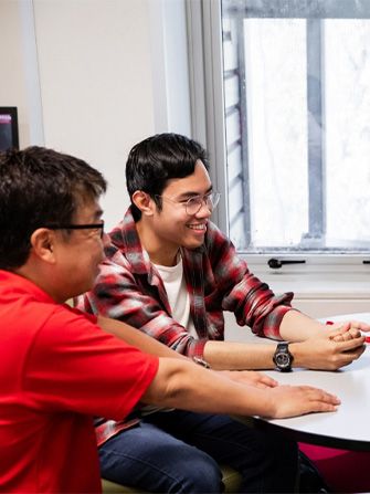Students together common area